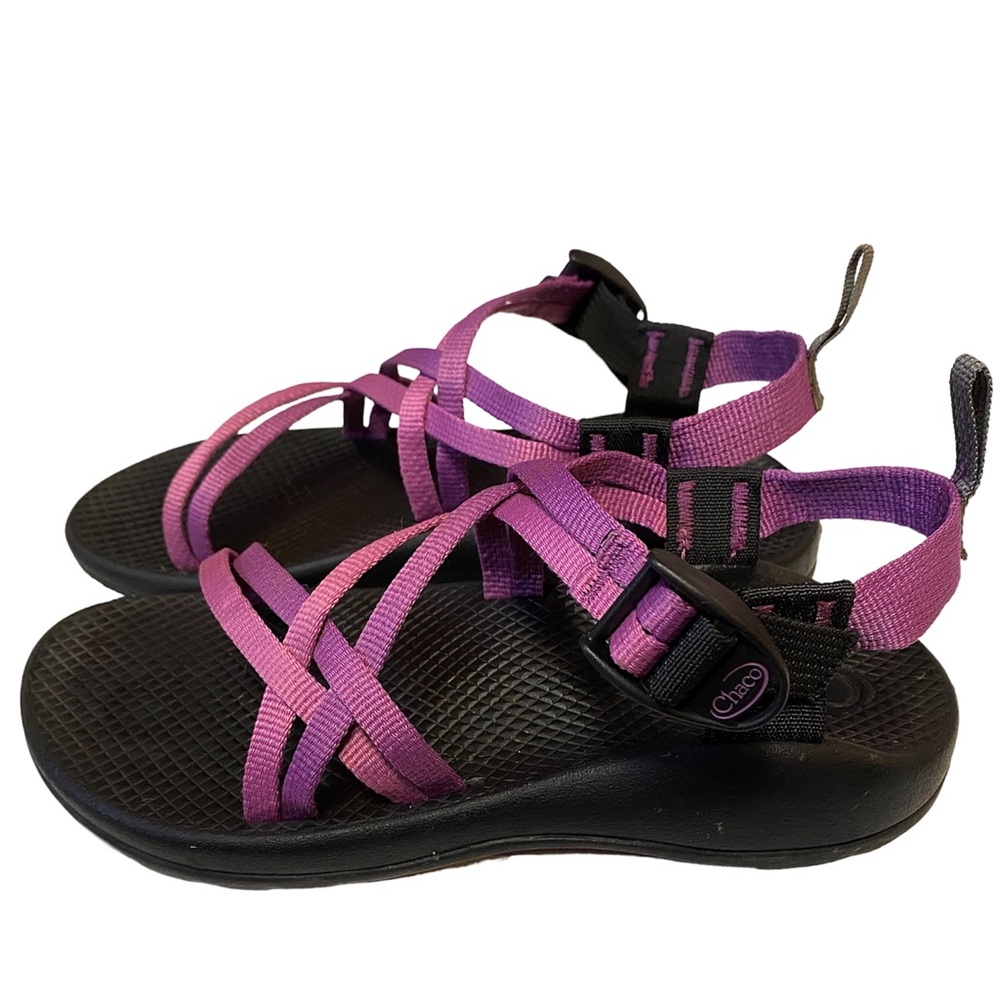 Chaco Big Kid’s ZX1 ECOTREAD Pink Purple Hiking Active Sandals Big Girls Size 5